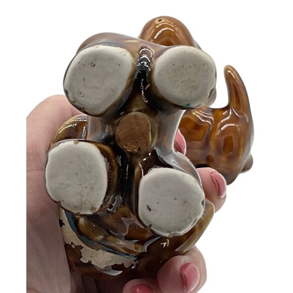 VINTAGE HOUND DOGS SALT & PEPPER SHAKERS CERAMIC TLC NEEDED - Picture 5 of 5